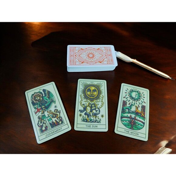 Tattoo Tarot Cards By Ink & Intuition - Mystical Deck For Intuitive Readings & S - Picture 12 of 12